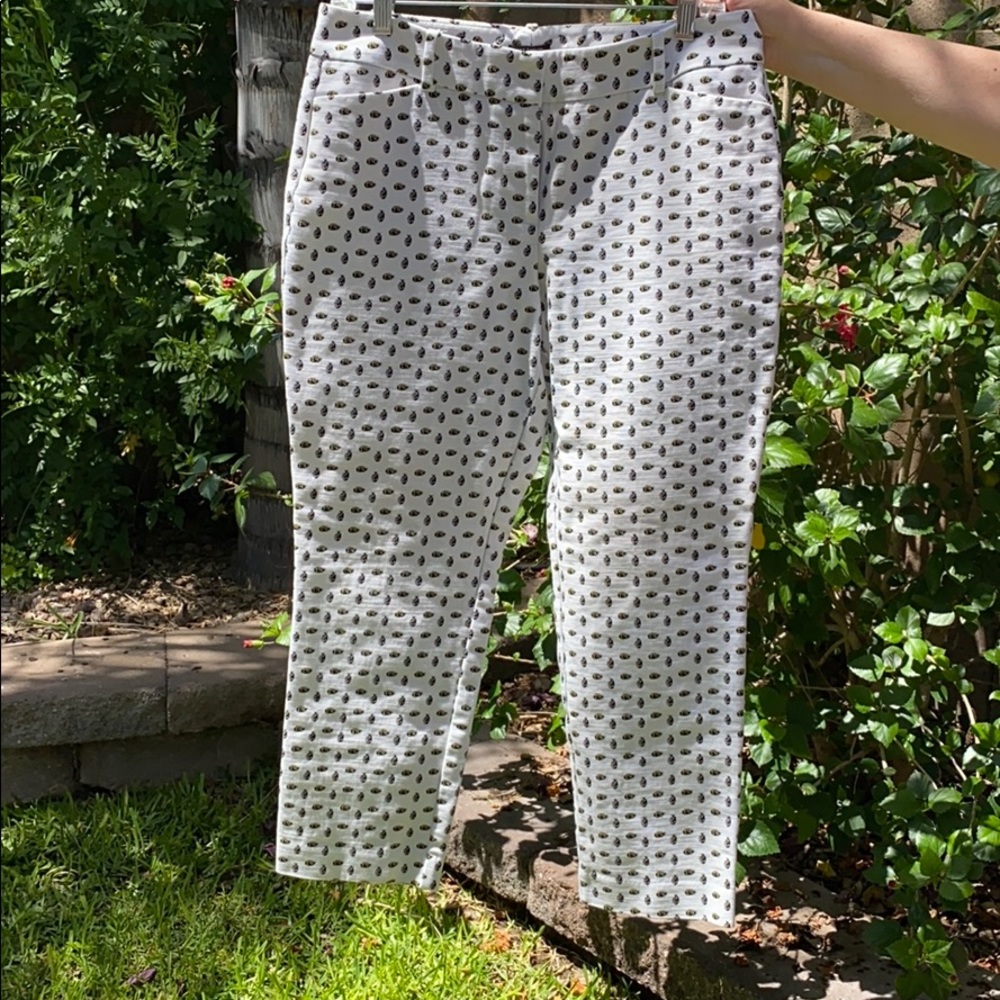 Ann Taylor Ankle Pant with Pineapple Pattern 6P